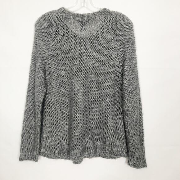Gap Wool Blend Crew Neck Open Knit Pullover Sweater - Picture 6 of 10